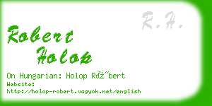 robert holop business card